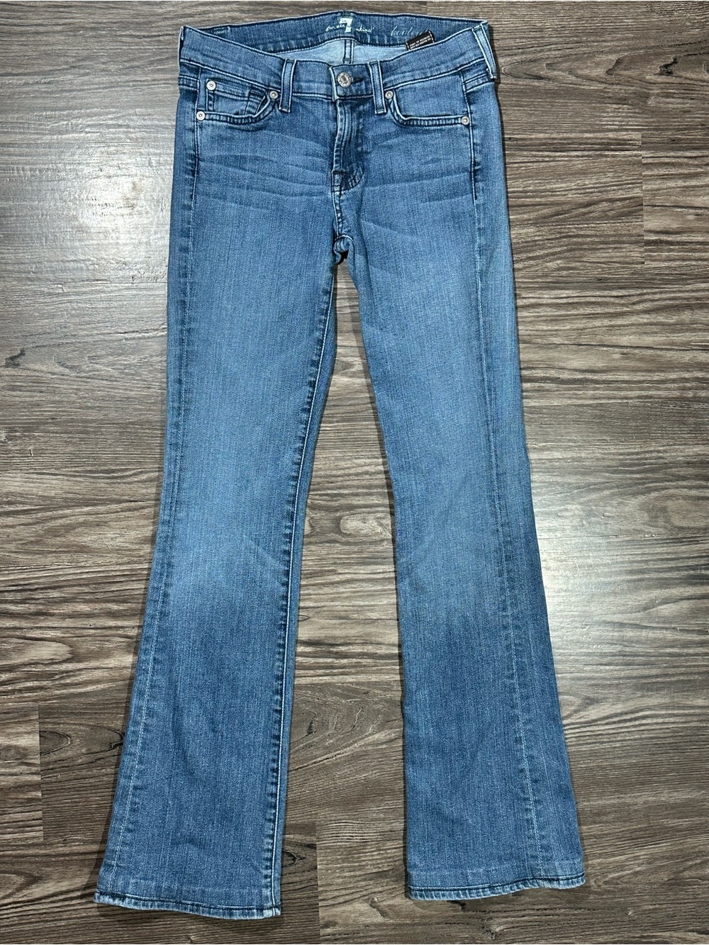 7 FOR ALL MANKIND 7FAM Low-Rise Stretch  Bootcut Jeans 24